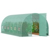 image:imageVEVOR Walkin Tunnel Greenhouse 194x97x74 ft Hoop House Greenhouse Tunnel Plant Hot House with Galvanized Steel Frame Green PE Cover Swing Door and 12 Rollup Windows for OutdoorGreen