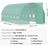 image:imageVEVOR Walkin Tunnel Greenhouse 194x97x74 ft Hoop House Greenhouse Tunnel Plant Hot House with Galvanized Steel Frame Green PE Cover Swing Door and 12 Rollup Windows for OutdoorGreen