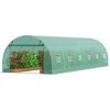 image:imageVEVOR Walkin Tunnel Greenhouse 194x97x74 ft Hoop House Greenhouse Tunnel Plant Hot House with Galvanized Steel Frame Green PE Cover Swing Door and 12 Rollup Windows for OutdoorGreen