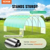 image:imageVEVOR Walkin Tunnel Greenhouse 194x97x74 ft Hoop House Greenhouse Tunnel Plant Hot House with Galvanized Steel Frame Green PE Cover Swing Door and 12 Rollup Windows for OutdoorGreen