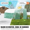 image:imageVEVOR Walkin Tunnel Greenhouse 194x97x74 ft Hoop House Greenhouse Tunnel Plant Hot House with Galvanized Steel Frame Green PE Cover Swing Door and 12 Rollup Windows for OutdoorGreen