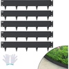 image:imageVEVOR Galvanized Steel Landscape Edging 10Pack 40 x 45 Inch Metal Edging for Landscaping with 11 Mounting Clips Heavy Duty Metal Garden Edge Border for Flower Bed Yard Pathway Black39 L x 3 H