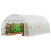 image:imageVEVOR Walkin Tunnel Greenhouse 194x97x74 ft Hoop House Greenhouse Tunnel Plant Hot House with Galvanized Steel Frame Green PE Cover Swing Door and 12 Rollup Windows for OutdoorWhite