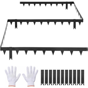 image:imageVEVOR Galvanized Steel Landscape Edging 10Pack 40 x 45 Inch Metal Edging for Landscaping with 11 Mounting Clips Heavy Duty Metal Garden Edge Border for Flower Bed Yard Pathway Black40 L x 45 H 225in