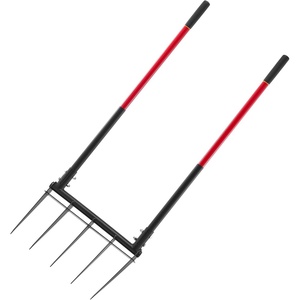 image:imageVEVOR Garden Fork 4Tine Gardening Pitchfork with Fiberglass Handle 45 in Heavy Duty Digging Fork with Y Grip Forged Steel Spading Fork for Hay Potato Composting Transplanting Aeration5TineU