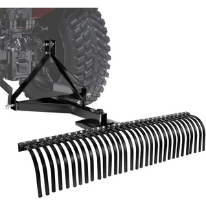 image:imageVEVOR PullBehind Thatch Remover 60 Width 3Point Dethatcher Equipped with 32 Durable Steel Prongs TractorCompatible 3Point Hitch Garden Rake Ideal for Soil Preparation and Grass Maintenance60 3point Dethatcher with Attachments