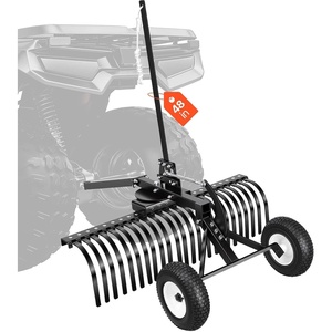 image:imageVEVOR PullBehind Thatch Remover 60 Width 3Point Dethatcher Equipped with 32 Durable Steel Prongs TractorCompatible 3Point Hitch Garden Rake Ideal for Soil Preparation and Grass Maintenance48 Dethatcher with Height Adjustment