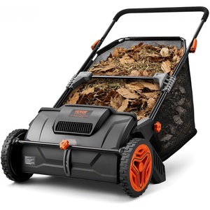 image:imageVEVOR Push Lawn Sweeper 26 in Leaf amp Grass Collector with 7 cu ft Hopper Bag Adjustable Brush Height amp Spinning Brushes Heavy Duty Yard Sweeper with Rubber Wheels for Leaves Grass Cleanup21 inch Classic