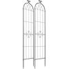 image:imageVEVOR Garden Trellis 87 x 20 inch Rose Trellis 2 Packs Garden Flower Rose Trellises with PowderCoated Finish amp Convenient Locking Design Plant Support Trellises for Flowers Vegetables Roses2 PacksStyle2