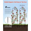 image:imageVEVOR Garden Trellis 87 x 20 inch Rose Trellis 2 Packs Garden Flower Rose Trellises with PowderCoated Finish amp Convenient Locking Design Plant Support Trellises for Flowers Vegetables Roses6 PacksStyle2