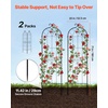 image:imageVEVOR Garden Trellis 87 x 20 inch Rose Trellis 2 Packs Garden Flower Rose Trellises with PowderCoated Finish amp Convenient Locking Design Plant Support Trellises for Flowers Vegetables Roses2 PacksStyle2