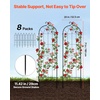 image:imageVEVOR Garden Trellis 87 x 20 inch Rose Trellis 2 Packs Garden Flower Rose Trellises with PowderCoated Finish amp Convenient Locking Design Plant Support Trellises for Flowers Vegetables Roses8 PacksStyle2