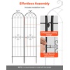 image:imageVEVOR Garden Trellis 87 x 20 inch Rose Trellis 2 Packs Garden Flower Rose Trellises with PowderCoated Finish amp Convenient Locking Design Plant Support Trellises for Flowers Vegetables Roses4 PacksStyle2