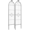 image:imageVEVOR Garden Trellis 87 x 20 inch Rose Trellis 2 Packs Garden Flower Rose Trellises with PowderCoated Finish amp Convenient Locking Design Plant Support Trellises for Flowers Vegetables Roses2 PacksStyle2