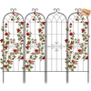 image:imageVEVOR Garden Trellis 87 x 20 inch Rose Trellis 2 Packs Garden Flower Rose Trellises with PowderCoated Finish amp Convenient Locking Design Plant Support Trellises for Flowers Vegetables Roses4 PacksStyle2