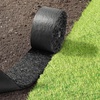 image:imageVEVOR Rubber Mulch Mat Roll 4 Rolls 120 x 45 in Recycled Rubber Permanent Mulch Edging Border NaturalLooking Flower Barrier with Stakes 05 in Thick Cuttable Garden Edgings for Landscaping4packs