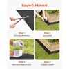 image:imageVEVOR Rubber Mulch Mat Roll 4 Rolls 120 x 45 in Recycled Rubber Permanent Mulch Edging Border NaturalLooking Flower Barrier with Stakes 05 in Thick Cuttable Garden Edgings for Landscaping4packs