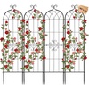 image:imageVEVOR Garden Trellis 87 x 20 inch Rose Trellis 2 Packs Garden Flower Rose Trellises with PowderCoated Finish amp Convenient Locking Design Plant Support Trellises for Flowers Vegetables Roses4 PacksStyle2