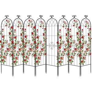 image:imageVEVOR Garden Trellis 87 x 20 inch Rose Trellis 2 Packs Garden Flower Rose Trellises with PowderCoated Finish amp Convenient Locking Design Plant Support Trellises for Flowers Vegetables Roses8 PacksStyle2