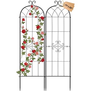 image:imageVEVOR Garden Trellis 87 x 20 inch Rose Trellis 2 Packs Garden Flower Rose Trellises with PowderCoated Finish amp Convenient Locking Design Plant Support Trellises for Flowers Vegetables Roses2 PacksStyle2