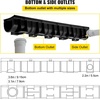 image:imageVEVOR Trench Drain System 5 Pack Channel Drain with Plastic Grate 57 x 31 in HDPE Drainage Trench Black Plastic Garage Floor Waterway 5 x 39 in with 5 End Caps for Garden Driveway3pack 5951in  plastic