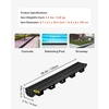 image:imageVEVOR Trench Drain System 5 Pack Channel Drain with Plastic Grate 57 x 31 in HDPE Drainage Trench Black Plastic Garage Floor Waterway 5 x 39 in with 5 End Caps for Garden Driveway3pack 5731in  plastic
