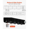image:imageVEVOR Trench Drain System 5 Pack Channel Drain with Plastic Grate 57 x 31 in HDPE Drainage Trench Black Plastic Garage Floor Waterway 5 x 39 in with 5 End Caps for Garden Driveway5pack 5975in  plastic