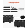 image:imageVEVOR Trench Drain System 5 Pack Channel Drain with Plastic Grate 57 x 31 in HDPE Drainage Trench Black Plastic Garage Floor Waterway 5 x 39 in with 5 End Caps for Garden Driveway5pack 5975in  plastic
