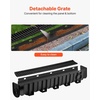 image:imageVEVOR Trench Drain System 5 Pack Channel Drain with Plastic Grate 57 x 31 in HDPE Drainage Trench Black Plastic Garage Floor Waterway 5 x 39 in with 5 End Caps for Garden Driveway5pack 5975in  plastic