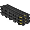 image:imageVEVOR Trench Drain System 5 Pack Channel Drain with Plastic Grate 57 x 31 in HDPE Drainage Trench Black Plastic Garage Floor Waterway 5 x 39 in with 5 End Caps for Garden Driveway6pack 5731in  plastic