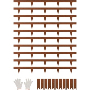 image:imageVEVOR Steel Landscape Edging 10 Packs 40 x 45 in WeatherResistant amp PreRust Metal Landscape Edging Bendable Garden Edging Border Heavy Duty Lawn Edging Flower Bed Yard Pathway DividerUpgraded versionShark Spike
