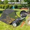 image:imageVEVOR 52 in Tow Behind Lawn Sweeper 26 cuft Large Yard Sweeper Adjustable Sweeping Height Heavy Duty Leaf amp Grass Collector with Dumping Rope Pull Behind Sweepers for Debris Grass Clippings42 Inch