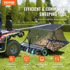 image:imageVEVOR 52 in Tow Behind Lawn Sweeper 26 cuft Large Yard Sweeper Adjustable Sweeping Height Heavy Duty Leaf amp Grass Collector with Dumping Rope Pull Behind Sweepers for Debris Grass Clippings42 Inch