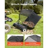 image:imageVEVOR 52 in Tow Behind Lawn Sweeper 26 cuft Large Yard Sweeper Adjustable Sweeping Height Heavy Duty Leaf amp Grass Collector with Dumping Rope Pull Behind Sweepers for Debris Grass Clippings52 Inch