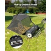 image:imageVEVOR 52 in Tow Behind Lawn Sweeper 26 cuft Large Yard Sweeper Adjustable Sweeping Height Heavy Duty Leaf amp Grass Collector with Dumping Rope Pull Behind Sweepers for Debris Grass Clippings52 Inch
