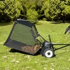 image:imageVEVOR 52 in Tow Behind Lawn Sweeper 26 cuft Large Yard Sweeper Adjustable Sweeping Height Heavy Duty Leaf amp Grass Collector with Dumping Rope Pull Behind Sweepers for Debris Grass Clippings52 Inch