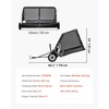 image:imageVEVOR 52 in Tow Behind Lawn Sweeper 26 cuft Large Yard Sweeper Adjustable Sweeping Height Heavy Duty Leaf amp Grass Collector with Dumping Rope Pull Behind Sweepers for Debris Grass Clippings52 Inch