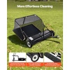 image:imageVEVOR 52 in Tow Behind Lawn Sweeper 26 cuft Large Yard Sweeper Adjustable Sweeping Height Heavy Duty Leaf amp Grass Collector with Dumping Rope Pull Behind Sweepers for Debris Grass Clippings52 Inch