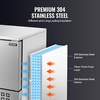 image:imageVEVOR 114 L Blast Chiller 5 Trays Commercial Flash Freezers lt3168Fgt 4 Modes Chest Shock Frozen 304 Stainless Steel Flash Freezer 360 Defrost Blast Chiller with Caster for Seafood Ice Cream114L