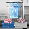 image:imageVEVOR 114 L Blast Chiller 5 Trays Commercial Flash Freezers lt3168Fgt 4 Modes Chest Shock Frozen 304 Stainless Steel Flash Freezer 360 Defrost Blast Chiller with Caster for Seafood Ice Cream370L