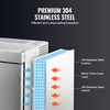 image:imageVEVOR 114 L Blast Chiller 5 Trays Commercial Flash Freezers lt3168Fgt 4 Modes Chest Shock Frozen 304 Stainless Steel Flash Freezer 360 Defrost Blast Chiller with Caster for Seafood Ice Cream32L