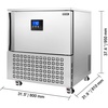 image:imageVEVOR 114 L Blast Chiller 5 Trays Commercial Flash Freezers lt3168Fgt 4 Modes Chest Shock Frozen 304 Stainless Steel Flash Freezer 360 Defrost Blast Chiller with Caster for Seafood Ice Cream114L