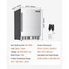 image:imageVEVOR 24Inch Outdoor Beverage Refrigerator 150 QT Builtin Drink Fridge 056 kWhDay EnergyEfficient Cooler with 304 Stainless Steel Door Holds 180 Cans for Outdoor Kitchen Home Bar Patio