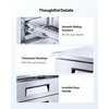 image:imageVEVOR 67W Commercial Refrigerator Pizza Prep Refrigerated Table 193 Ultra Wide Countertop Food Prep Fridge 203 CuFt Single Door Salad Prep Fridge 9 Pans Pizza Make Worktop with Cutting Board72 W Chief Base With 4 Drawers Refrigerator