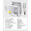 image:imageVEVOR 67W Commercial Refrigerator Pizza Prep Refrigerated Table 193 Ultra Wide Countertop Food Prep Fridge 203 CuFt Single Door Salad Prep Fridge 9 Pans Pizza Make Worktop with Cutting Board44 Pizza Prep Refrigerator