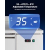 image:imageVEVOR 67W Commercial Refrigerator Pizza Prep Refrigerated Table 193 Ultra Wide Countertop Food Prep Fridge 203 CuFt Single Door Salad Prep Fridge 9 Pans Pizza Make Worktop with Cutting Board67W Pizza Prep Refrigerator