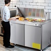 image:imageVEVOR 93W Commercial Refrigerator Pizza Prep Refrigerated Table 193 Ultra Wide Countertop Food Prep Cooler 308 CuFt Single Door Salad Prep Fridge 12 Pans Pizza Make Worktop with Cutting Board48W with 18 Pans