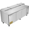 image:imageVEVOR 93W Commercial Refrigerator Pizza Prep Refrigerated Table 193 Ultra Wide Countertop Food Prep Cooler 308 CuFt Single Door Salad Prep Fridge 12 Pans Pizza Make Worktop with Cutting Board93 Pizza Prep Refrigerator