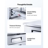 image:imageVEVOR 93W Commercial Refrigerator Pizza Prep Refrigerated Table 193 Ultra Wide Countertop Food Prep Cooler 308 CuFt Single Door Salad Prep Fridge 12 Pans Pizza Make Worktop with Cutting Board52 W Chief Base With 2 Drawers