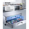image:imageVEVOR 93W Commercial Refrigerator Pizza Prep Refrigerated Table 193 Ultra Wide Countertop Food Prep Cooler 308 CuFt Single Door Salad Prep Fridge 12 Pans Pizza Make Worktop with Cutting Board52 W Chief Base With 2 Drawers
